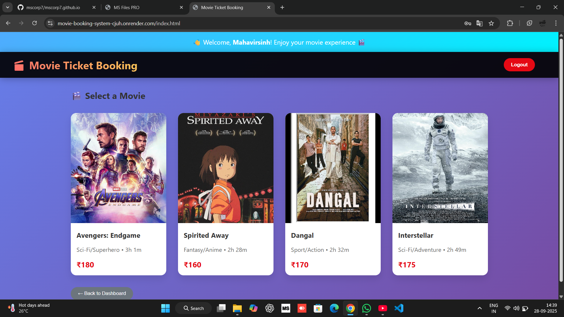 Movie Ticket Booking